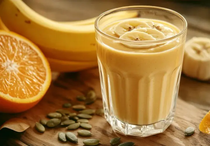 Batido de naranja y plátano: receta fácil y beneficios sorprendentes