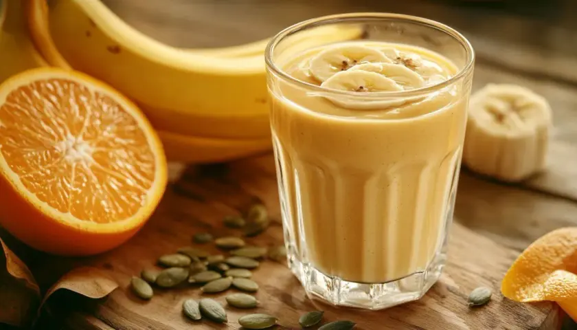 Batido de naranja y plátano: receta fácil y beneficios sorprendentes