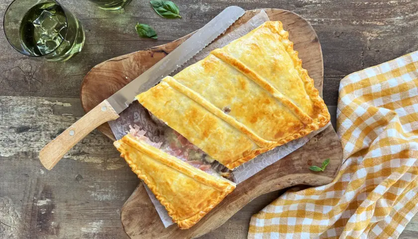 Receta fácil de empanada jamón y queso que no podrás resistir