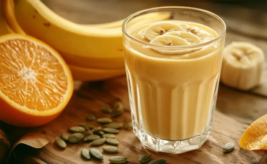 Batido de naranja y plátano: receta fácil y beneficios sorprendentes